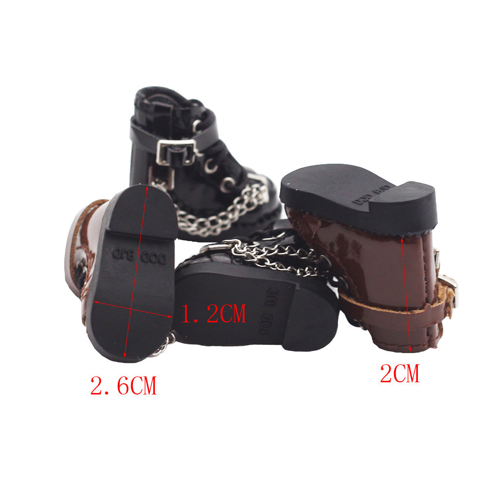 Wholesale toy shoes doll 12 points chain buckle boots 2. 6 *  1. 2cm